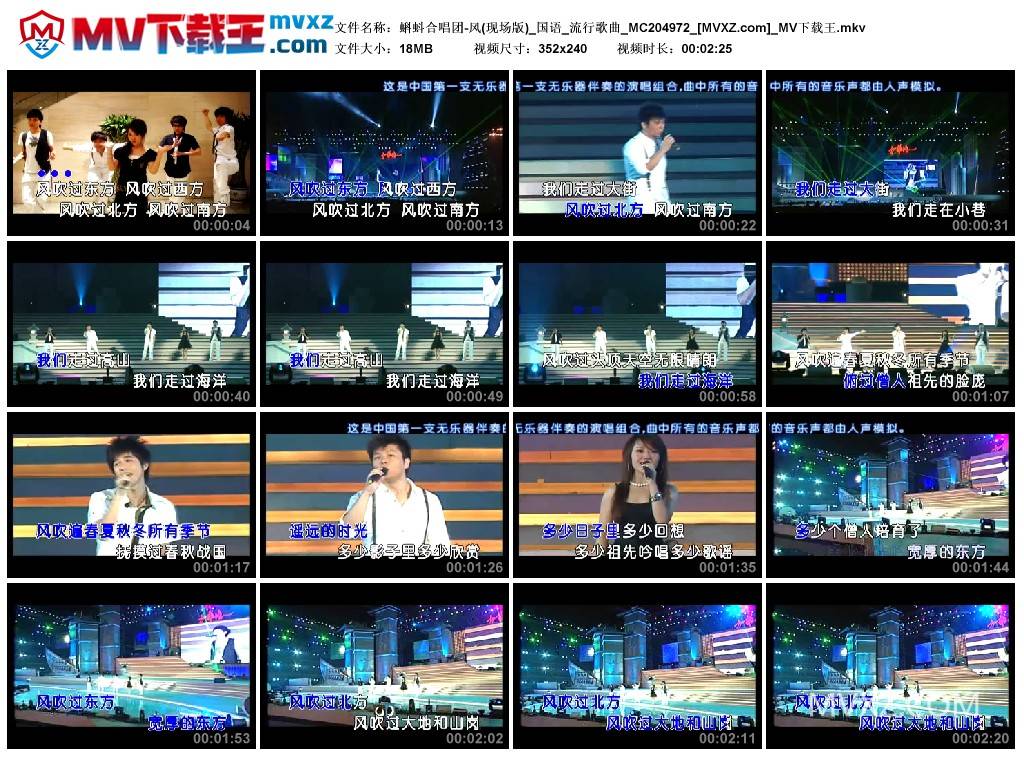 蝌蚪合唱团-风(现场版)_国语_流行歌曲_MC204972